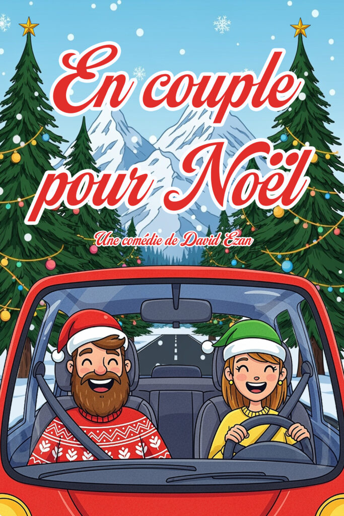 Affiche du spectacle En couple pour Noël au café-théâtre Défonce de Rire