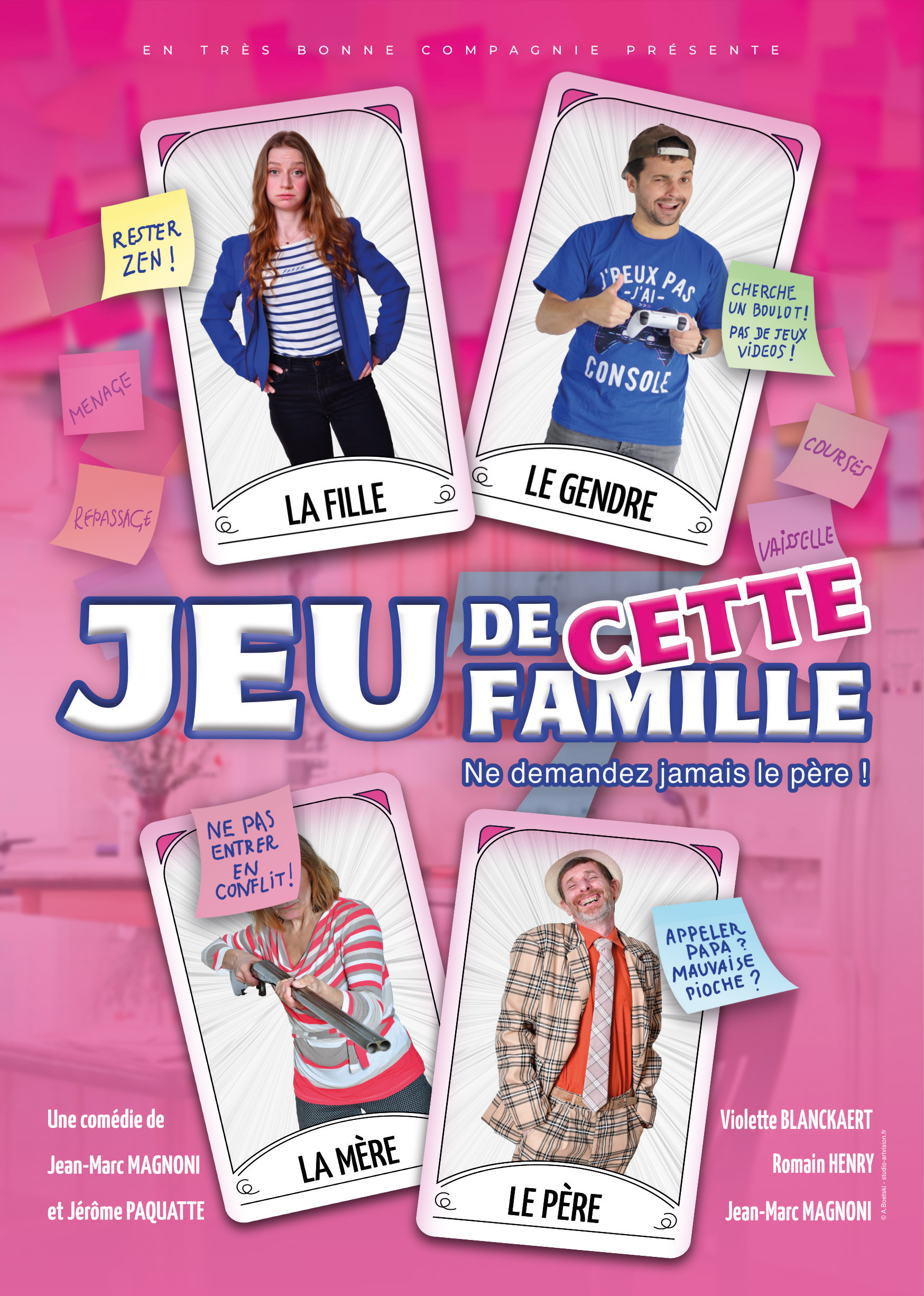 Affiche du spectacle Jeu de cette famille au café-théâtre Défonce de Rire