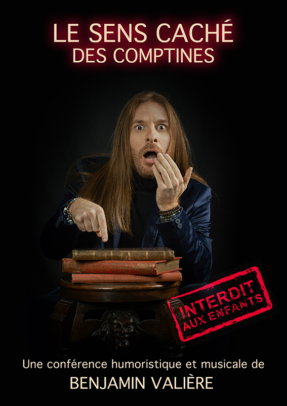 Affiche du spectacle Le sens caché des comptines au café-théâtre Défonce de Rire