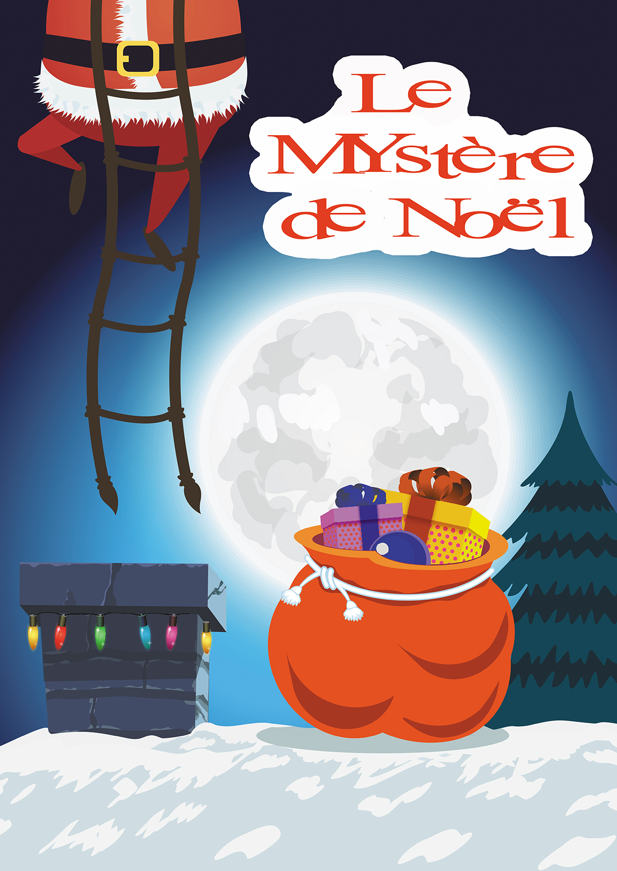 Affiche du spectacle Le mystère de Noël au café-théâtre Défonce de Rire