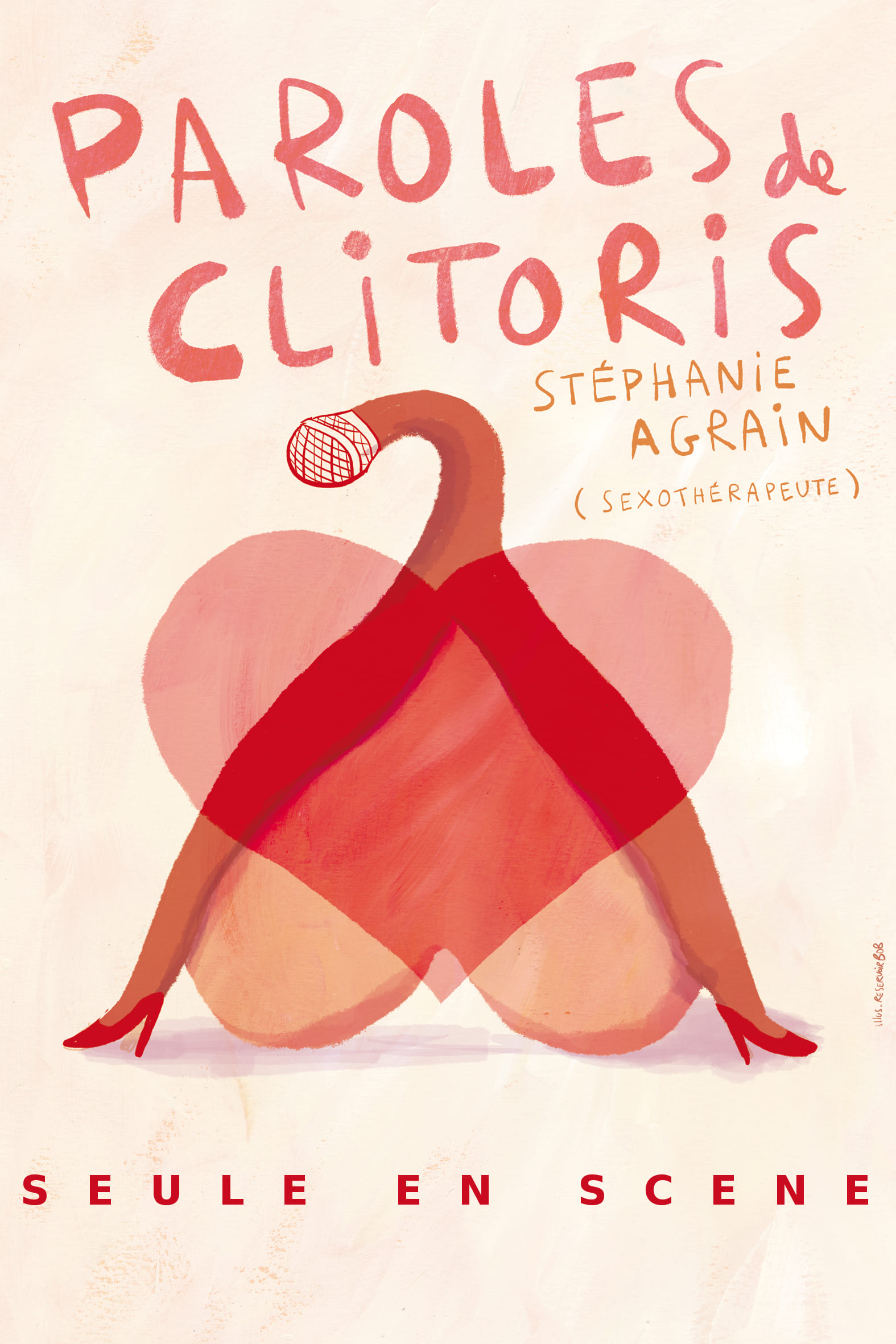 Affiche du spectacle Paroles de clitoris au café-théâtre Défonce de Rire