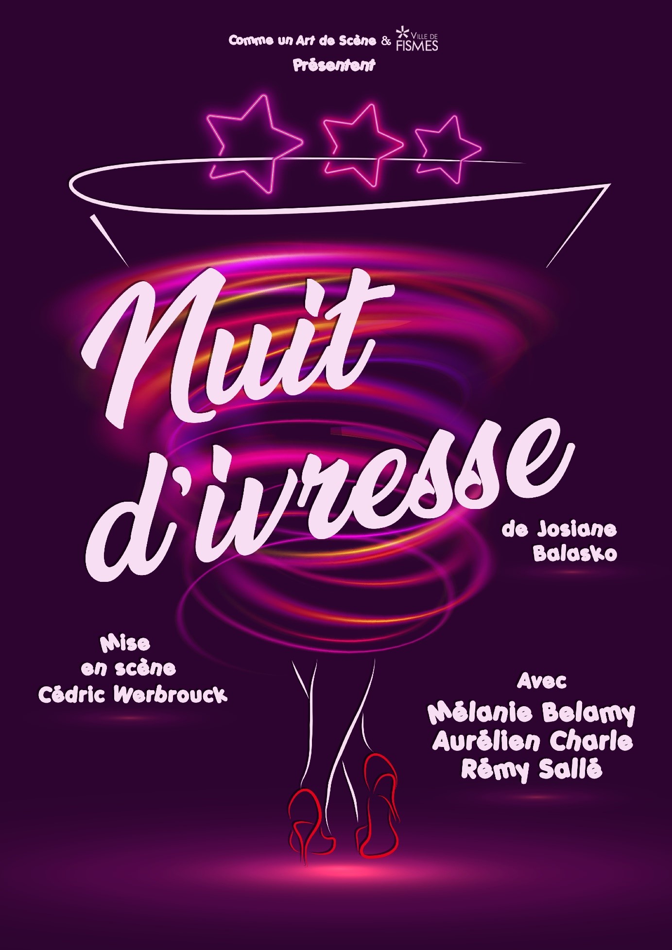 Affiche du spectacle Nuit d'ivresse au café-théâtre Défonce de Rire