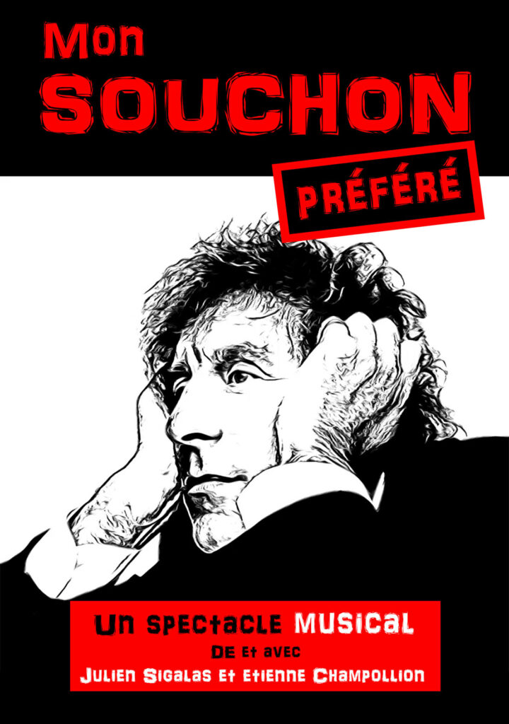 Affiche du spectacle Mon Souchon préféré au café-théâtre Défonce de Rire
