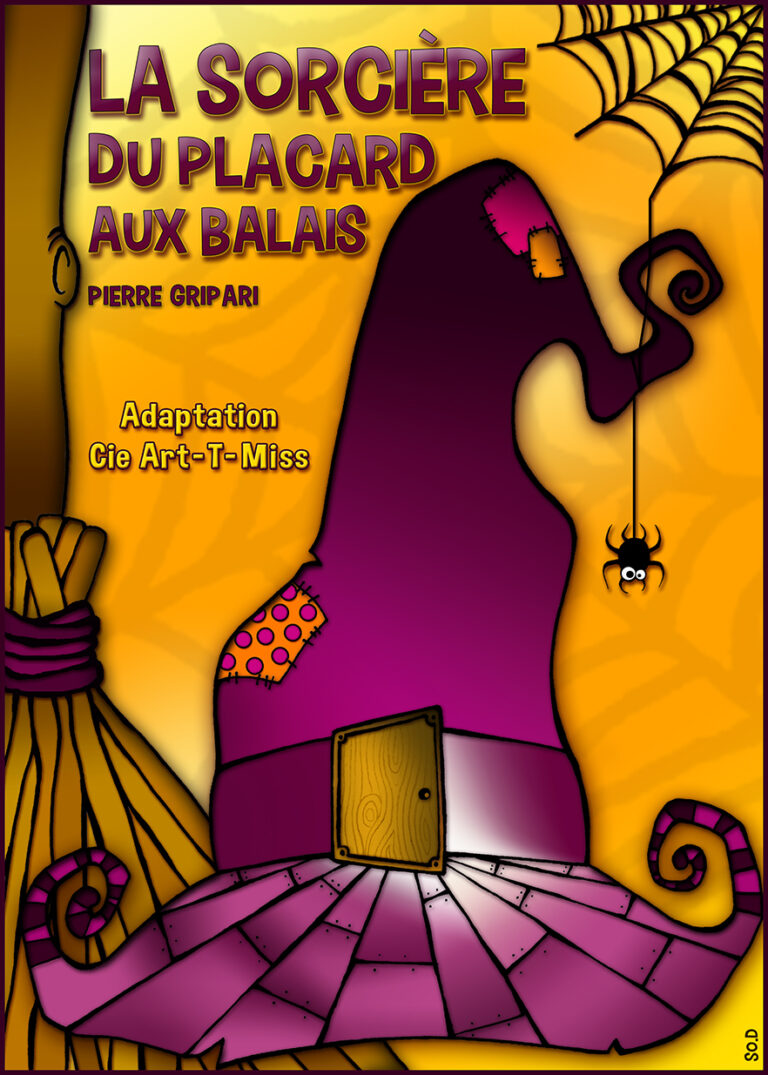 Affiche du spectacle La Sorcière du placard aux balais au café-théâtre Défonce de Rire