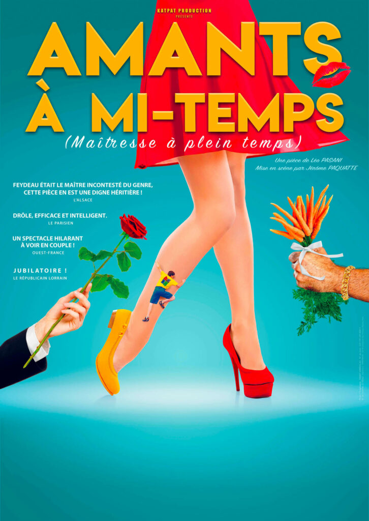 Affiche du spectacle Amants à mi-temps au café-théâtre Défonce de Rire