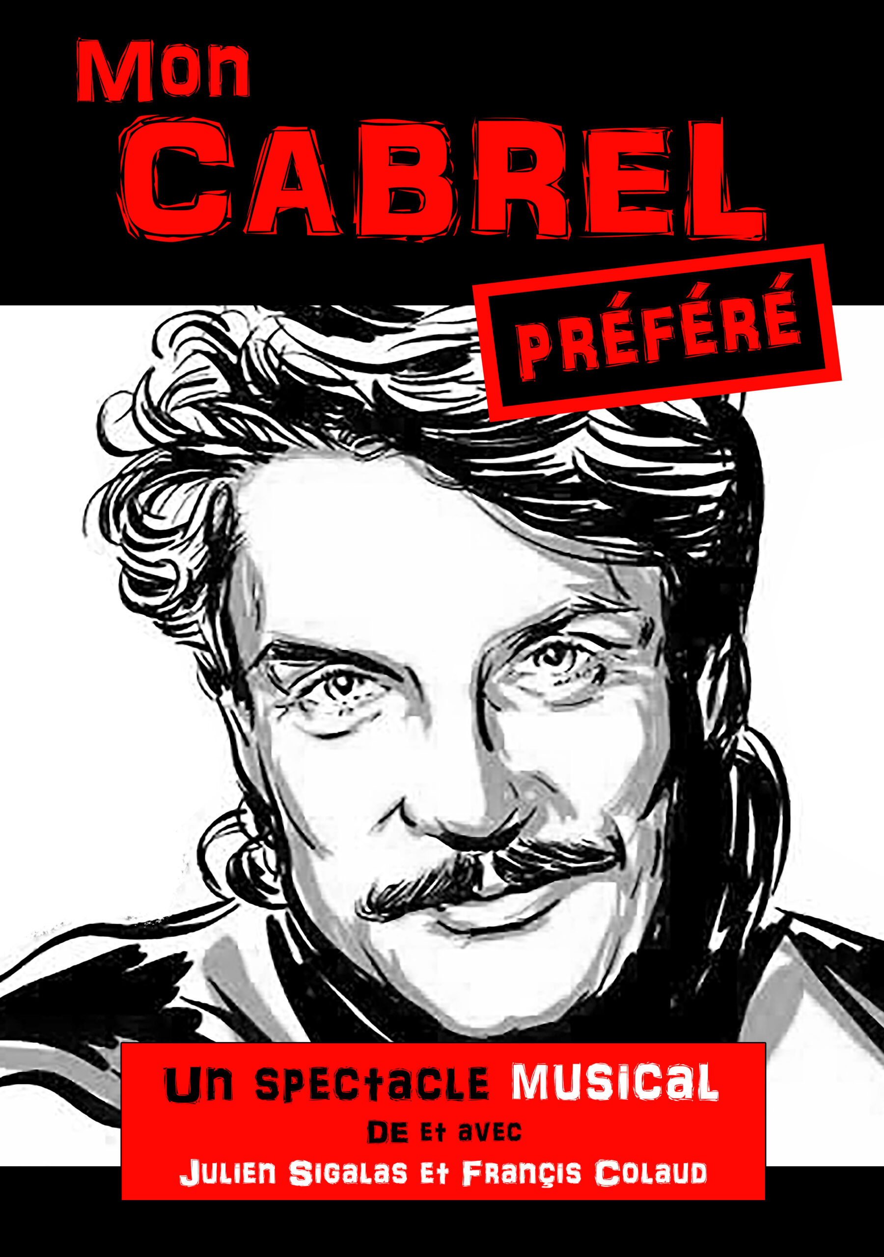 Affiche du spectacle Mon Cabrel Préféré au Café-Théâtre Défonce de Rire