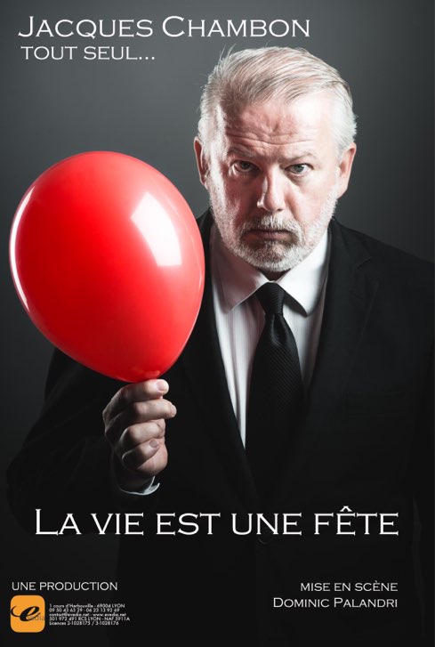 Affiche du spectacle Jacques Chambon : La vie est une fête au Café-Théâtre Défonce de Rire