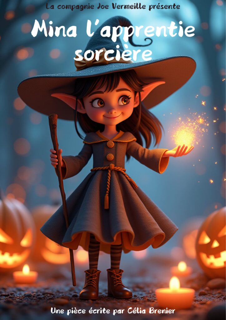 Affiche du spectacle Mina l’apprentie sorcière au café-théâtre Défonce de Rire